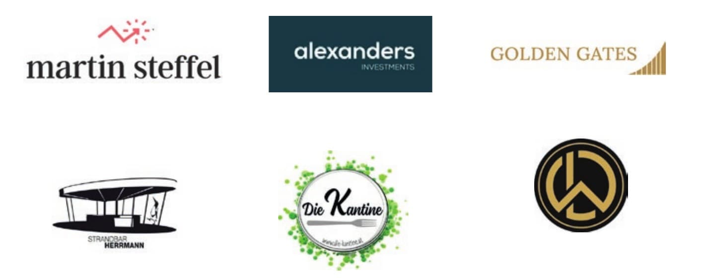 Partnerübersicht mit Martin Steffel, alexanders Investments, Golden Gates, Strandbar Herrmann und Die Kantine