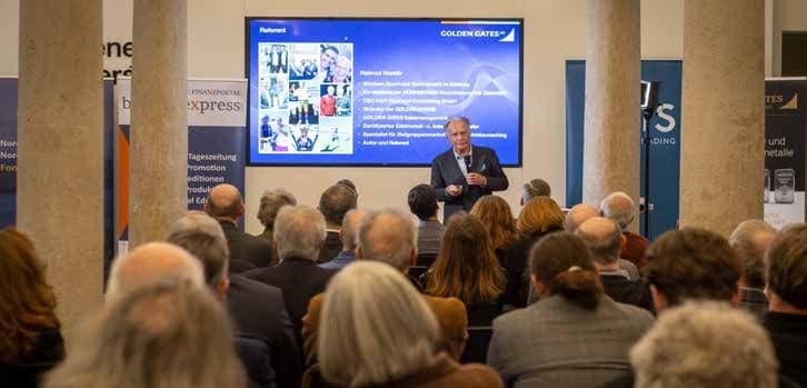 Präsentation vor dem Publikum in der Wiener Börse